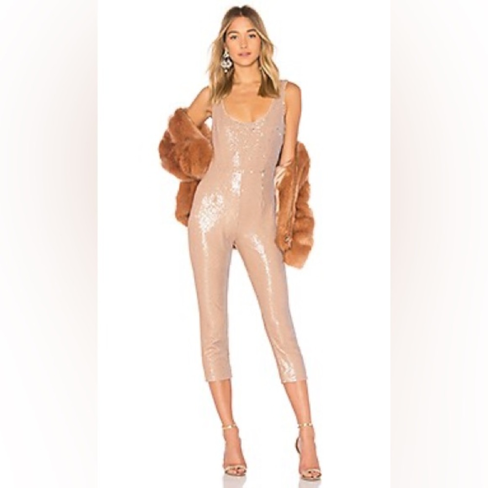 LPA Sequin Catsuit Nude